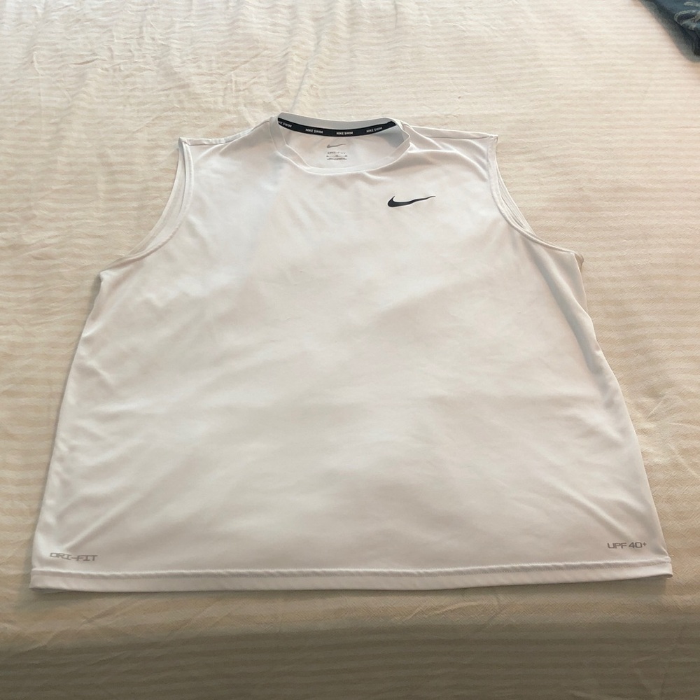 Nike White Men's Sleeveless Athletic Tank Top